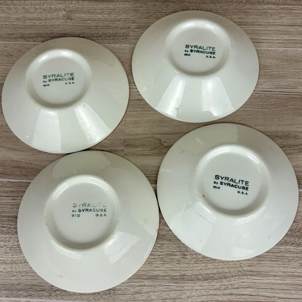 MCM Syracuse Syralite Bowls Set of 4 Captain's Table Dessert Berries 4.5